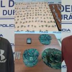 Policía Judicial Aprehende a Dos Sujetos en Durán por Tráfico de Sustancias Ilícitas
